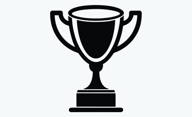 Trophy cup icon, trophy cup black vector silhouettes, award cup, champion trophy Trophy cup silhouette  