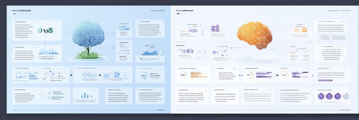 Comparison of Fixed Mindset and Growth Mindset Featuring Clean Design With Icons and Concise Descriptions Highlighting Key Differences in Thinking Patterns