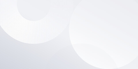 Illustration white background with white circle lines digital future abstract