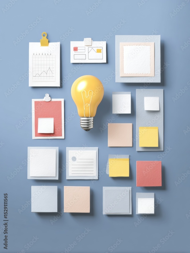 Poster Create a Vision Board for Personal Growth and Motivation Using Simple Tools and Colorful Visuals