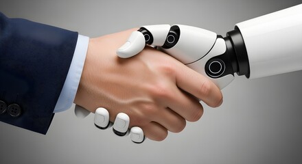  Human-Robot Handshake, AI Collaboration, Future of Technology and Business