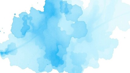 Sanfter Aquarellverlauf in kühlen Blautönen mit fließenden Rändern – ideal als Hintergrund für Designs, Poster oder Präsentationen mit beruhigender, klarer Ästhetik.