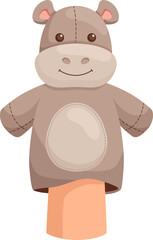 Cute Hippo Hand Puppet Toy