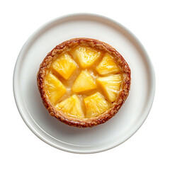 Pineapple Pie On White Plate