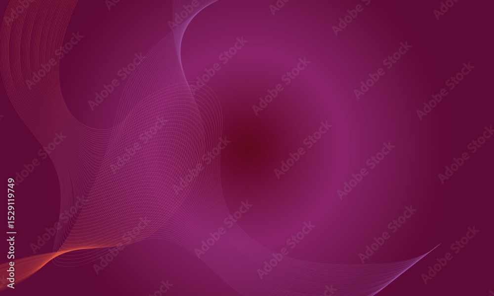 Fototapete dark abstract background with glowing and shiny wave line design element with modern purple gradient