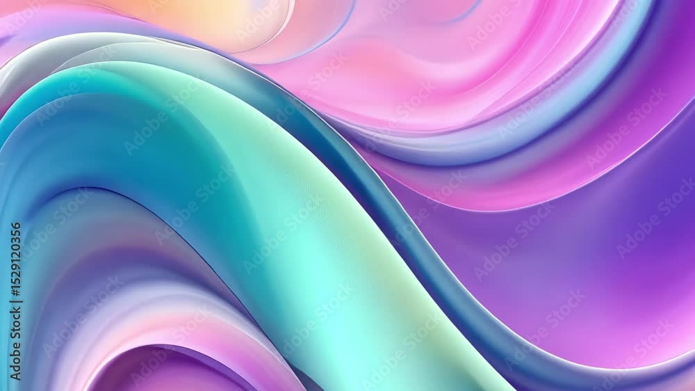 Poster soft pastel waves create a vibrant abstract background with smooth textures and gentle gradients, so
