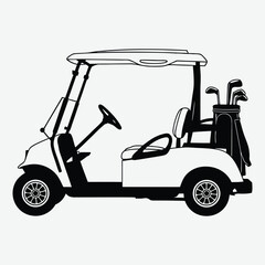Golf Car T-Shirt Design Trendy Golf T Shirt Design