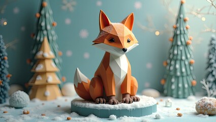 fox in the snow