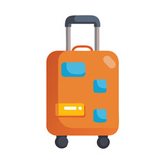 red suitcase isolated