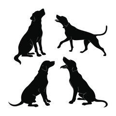 Black Dog Silhouettes - Various Poses