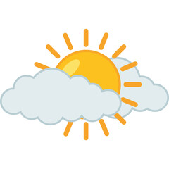Sun and Cloud Vector