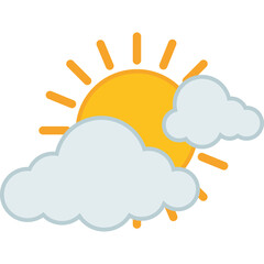 Sun and Cloud Vector