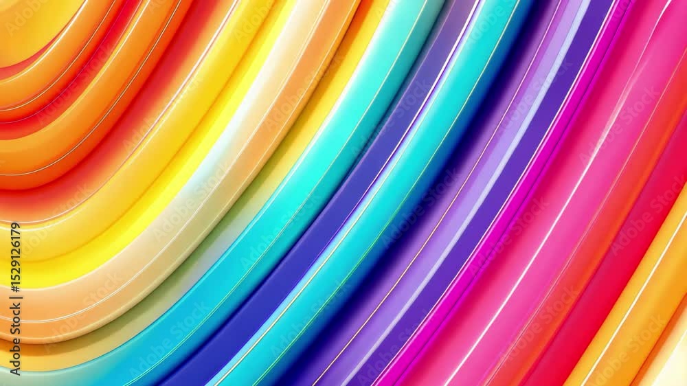 Poster vibrant rainbow color stripes create an abstract background with dynamic wave patterns, rainbow colo