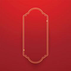 Happy Chinese new year 2026. Chinese new year banner for show product. Greeting card. China frame with lantern on red background.