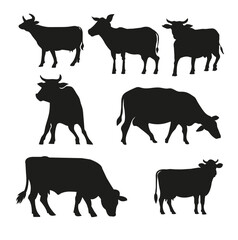 Set of Cow Vector File