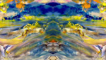 Abstract art background . Hand painting artwork on canvas .