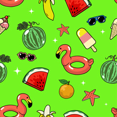 Summer Seamless Pattern Concept Design