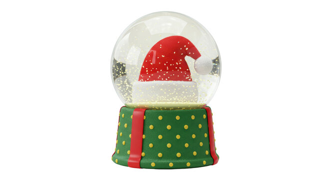 Isolated Christmas Snow Globe