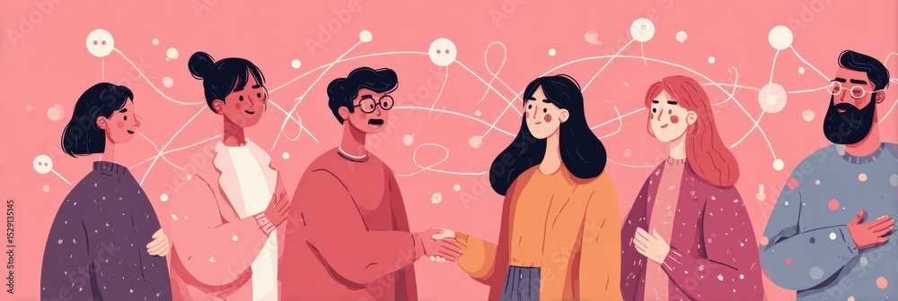 Poster ways to reach out as a friend to support each other and build connections in a warm and welcoming en