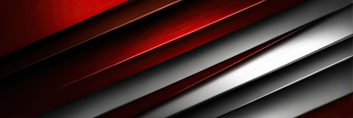 Obraz premium Abstract Diagonal Stripes Red White Geometric Design