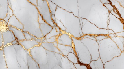 White marble texture with golden veins abstract background for design or decoration.