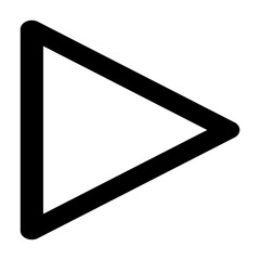 Vector play icon in line and minimalist style. Designed for user interfaces, music applications. This SVG icon is fully scalable. A perfect addition to modern digital audio environments.