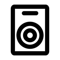 Vector sound icon in line and minimalist style. Designed for user interfaces, music applications. This SVG icon is fully scalable. A perfect addition to modern digital audio environments.