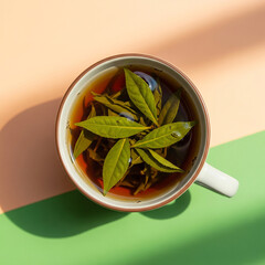 green tea with mint