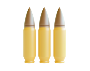 bullets on a white background