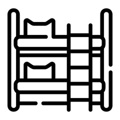 bunk bed Line Icon