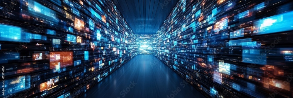 Aufkleber unveiling insights high-tech virtual wall and data visualization for patterns and connections