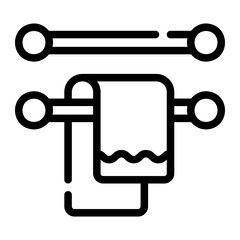 towel rack Line Icon