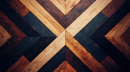 Geometric wood paneling