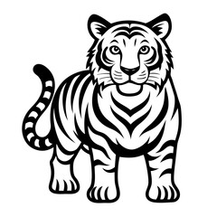 tiger cartoon isolated