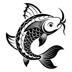 vector illustration of a koi fish