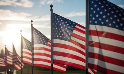 Waving flags patriotic symbolism and national pride