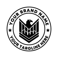 logo badge design template with the text editable