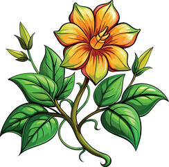 Creeper Flower png, creeper flower vector, Vine with transparent Background