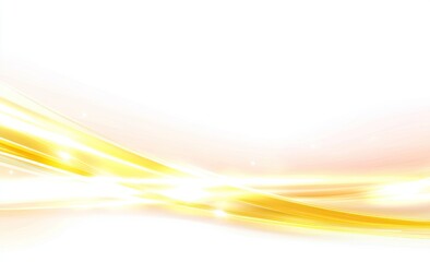 Abstract gold waves on a white background