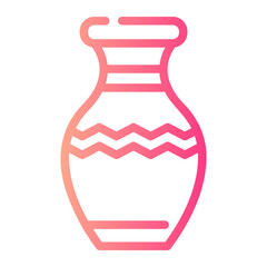 vase Line Gradient Icon