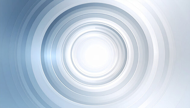 円形レイヤーが重なるホワイトとブルーの背景