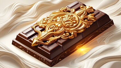 Delicious chocolate cake with nuts, isolated on white
