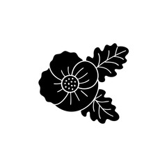 creative details poppy icon Vector Illustration	