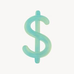 Obraz premium Vibrant textured dollar symbol