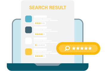 search results with star rating