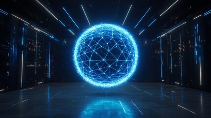 Advanced Cyber Shield Dome Defense System with Holographic Visual Protection for Ultimate Security