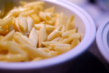 Cooked pasta tubes