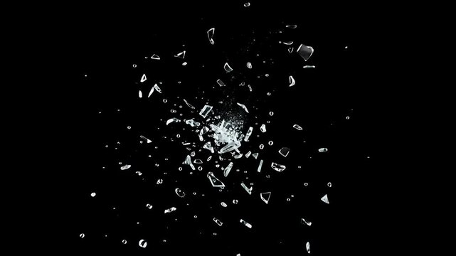 Glasses splash in slow motion, black background