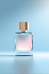 Elegant Perfume Bottle Mock Up Isolated on Backdrop
