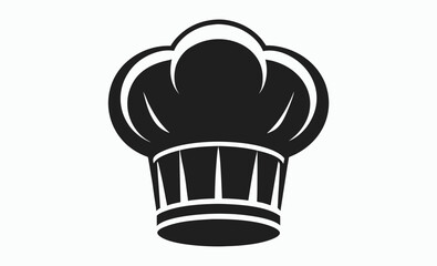 Chef hat silhouette, kitchen headwear icons,cooking cap design, black and white graphic,  vector different types of chef hat silhouette 